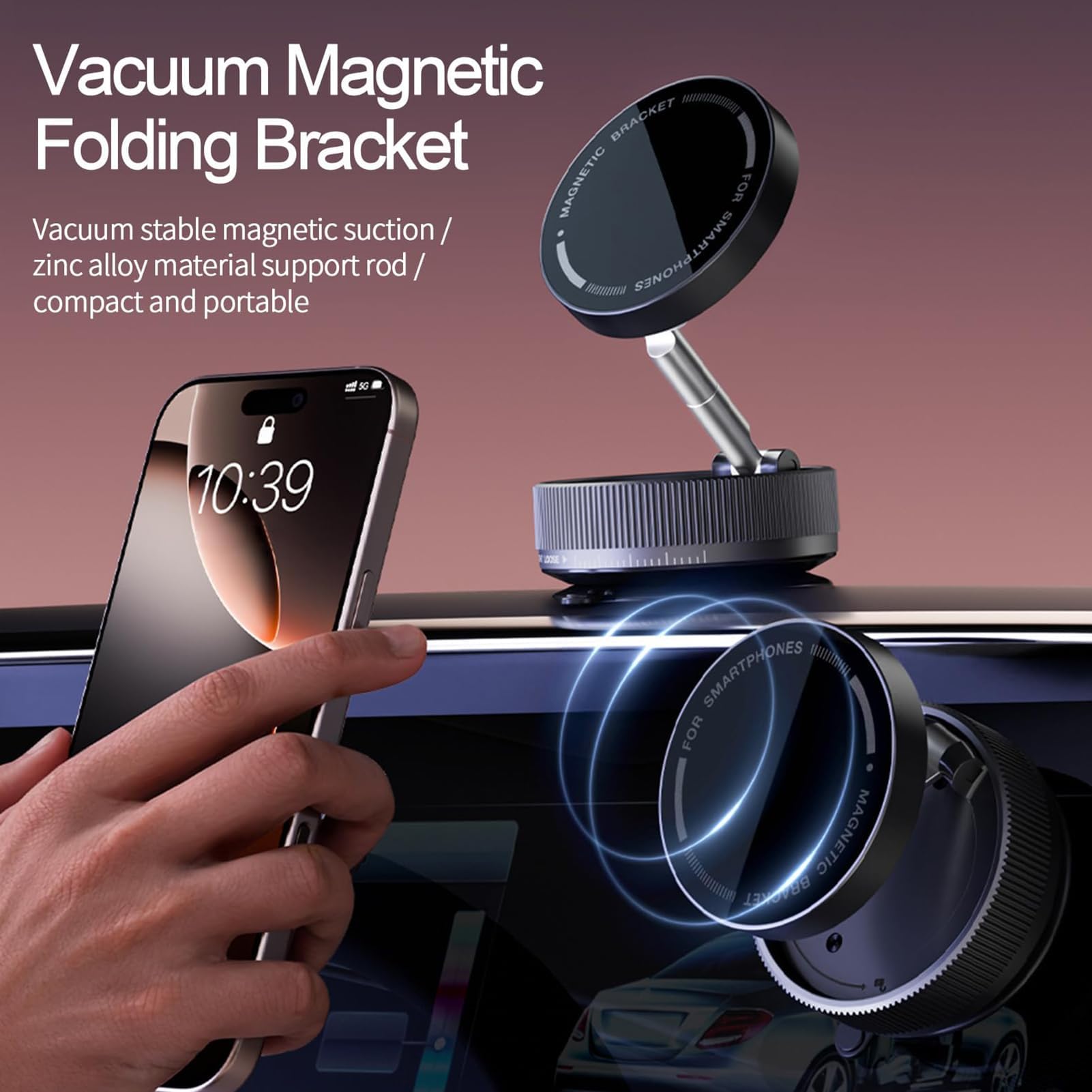 Soporte magnético para teléfono de coche, soporte universal para teléfonos inteligentes, soporte de ventosa fuerte con rotación de 360° para escritorio, gimnasio, cocina, viajes y desplazamientos