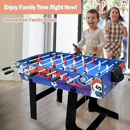 Miniatura 6 de IFOYO Mesa de juego combinada multifuncional 4 en 1 de 48 pulgadas, mesa de hockey, mesa de futbolín de fútbol, mesa de billar, mesa de tenis de