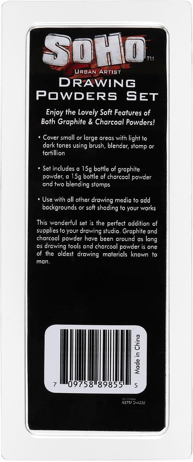 Soho Urban Artist Graphite and Charcoal Powder (15 Gram) – Soft Shading & Highly Pigmented Graphite Powder