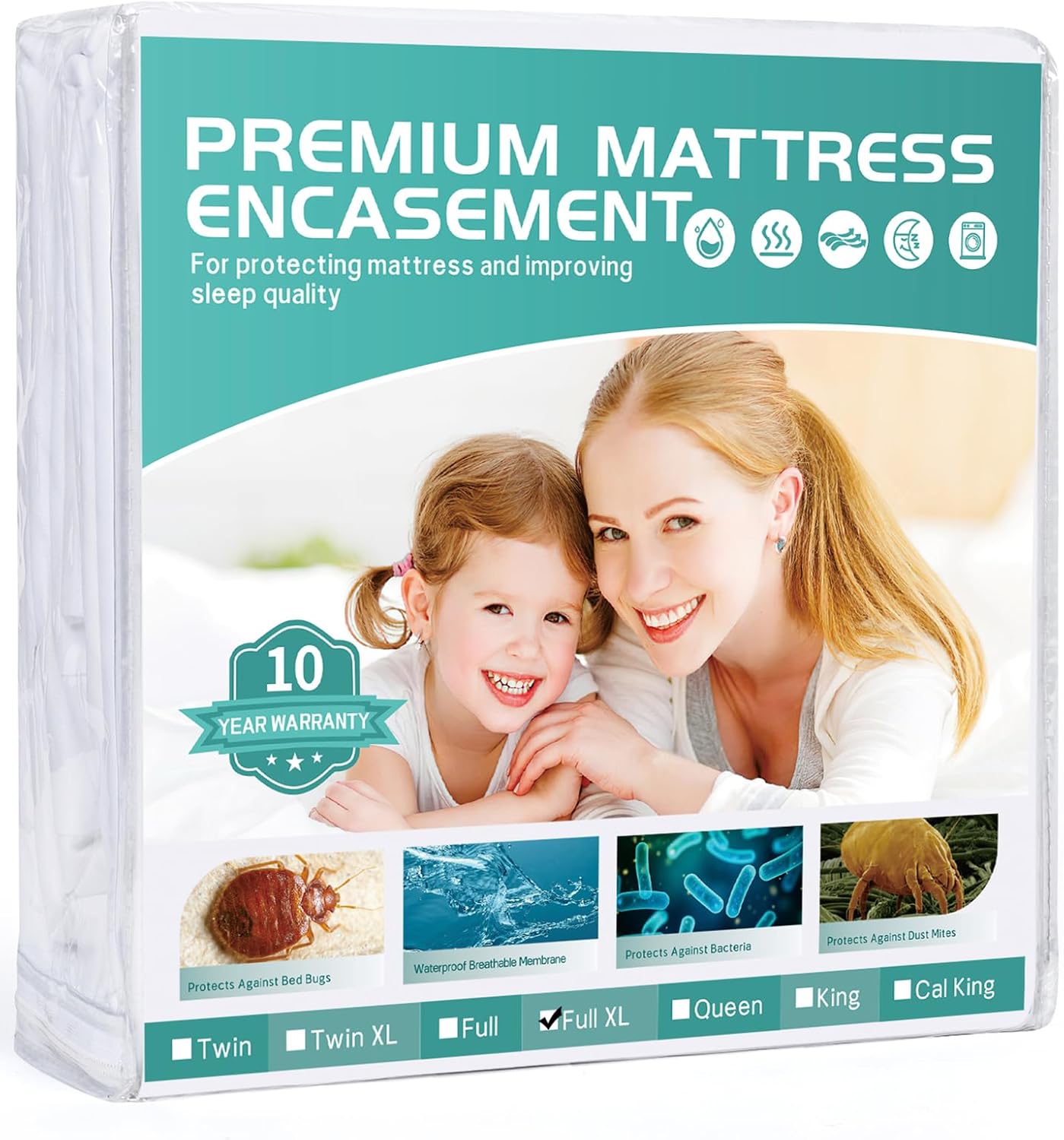 WINKAURA Full XL Waterproof Mattress Protector 9" Depth