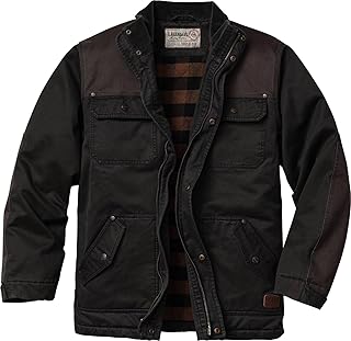 Mens Barn Chore Coat Vintage Waxed Cotton Water Resistant Work Jacket