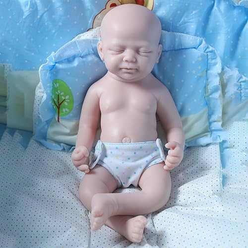 Sil-Gel Mall Muñecas Reborn sin pintar, muñeca realista de 18 pulgadas, cuerpo de silicona platino, regalo para niños a partir de 3 años (18