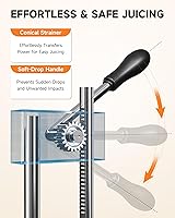 Vista 4 de CO-Z Exprimidor Manual de Cítricos, Exprimidor Manual de Servicio Pesado con Placas de Presión Cónicas y Planas, Exprimidor Profesional de Limón