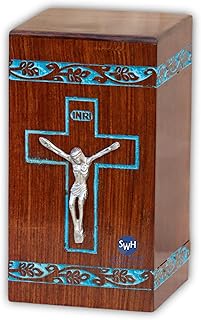 Solid Wood Handicrafts Beautifully Handcrafted Wooden Adult Urn for Human Ashes, Unique Memorial Urn for Loving Memory of Loved Ones, Keepsake Urn.| Large -11 x 6 x 6