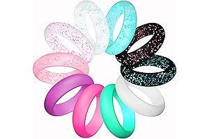 Silicone Wedding Ring for Women, Thin and Stackable