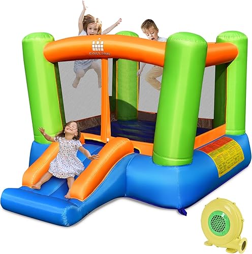 COSTWAY Casa inflable de la despedida de los niños que saltan la casa de juegos interior y al aire libre con el ventilador de 480W