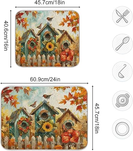 Vista 52 de Nautical Ocean Sea Turtle Dish Drying Mat for Kitchen Counter 18x24 in Starfish Retro Map Microfiber Drying Mats Absorbent Reversible Dish Pad Large