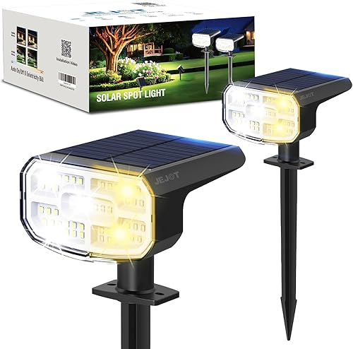 Miniatura 11 de Luz solar de seguridad para exteriores LED súper brillante con control remoto, luz de inundación con sensor de movimiento de radar, 3 cabezales gran