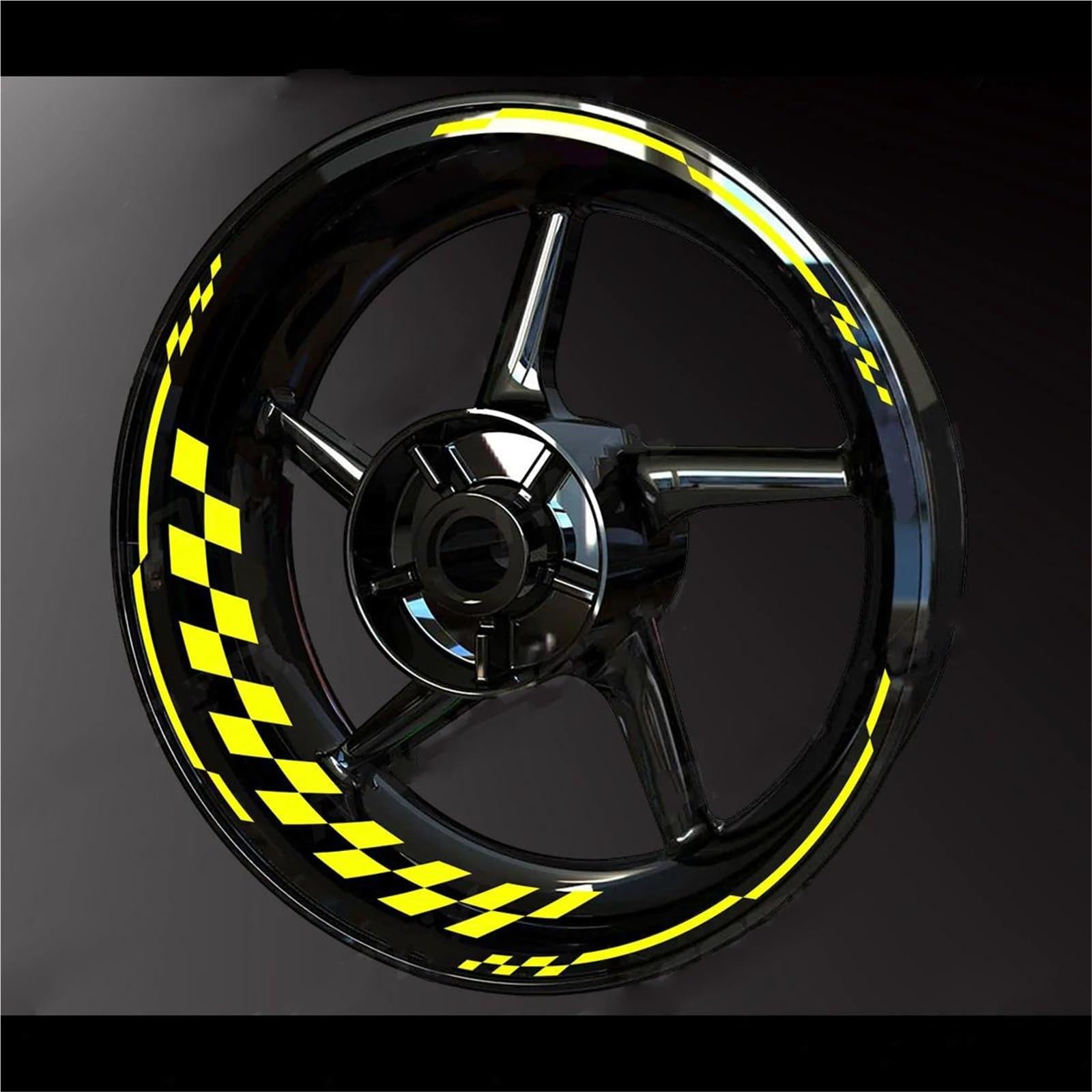 Motorcycle Rim Stickers for Kawasaki for Ninja ZX-4R ZX-4RR ZX-6R ZX-10R ZX-14R Full Year Reflective Motorcycle Wheel Stickers Hub Decal Rim Stripe(004,19 17 inches)