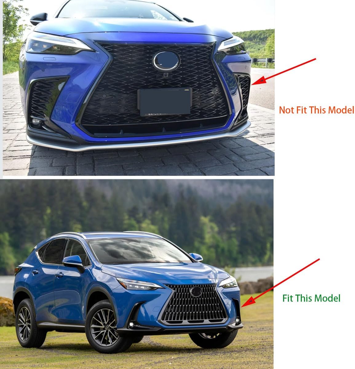 Car Accessories Front Bumper Corner Protection Cover Trims Compatible with Lexus NX 250 350 350h 450h+ 2026 2025 2024 2023 2022 (Carbon Fiber Style) 4PCS Stainless Steel