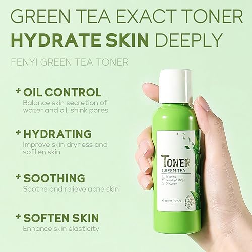 Miniatura 5 de Rosarden Set de cuidado de la piel de té verde para mujeres, rutina de cuidado de la piel de plantas, kit de rutina de cuidado de la piel para