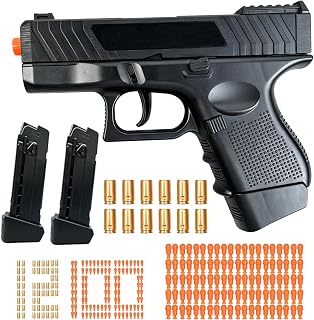 Auto Shell Ejecting Toy Gun Pistol for Boys, Realistic Educational Model Toy Pistol Shooting Game, Soft Bullet Blaster Gun Gifts for Halloween Christmas Girls Kids