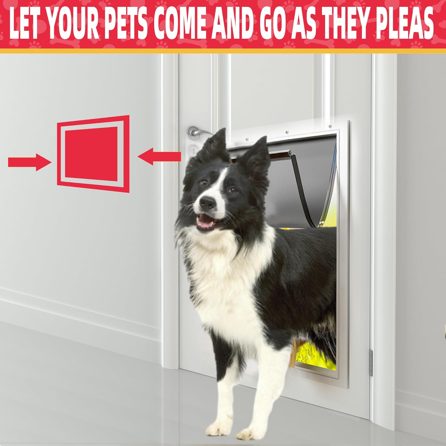 2PACK Medium Dog Door Replacement Flap with Screws, Doggie Door Replacement Flaps Compatible with PetSafe Freedom Doggie Doors PAC11-11038, 8 1/8" X 12 7/8", Weather Resistant and Easy to Install