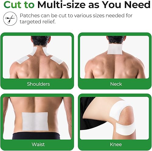 Miniatura 5 de AUVON Parches para aliviar el dolor (8 unidades), parches de mentol para hasta 8 horas de alivio del dolor de espalda, alivio del dolor muscular,