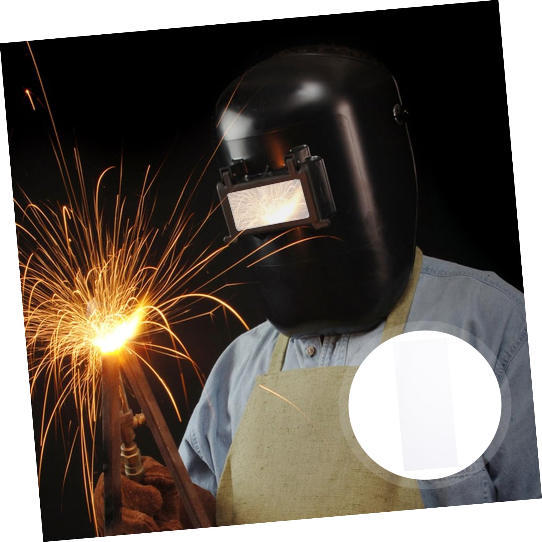 Lenti Protettive Leggere per Casco da Saldatura 100 Pezzi in Vetro ad Alta Trasparenza Occhiali di Protezione per Saldatura Professionale