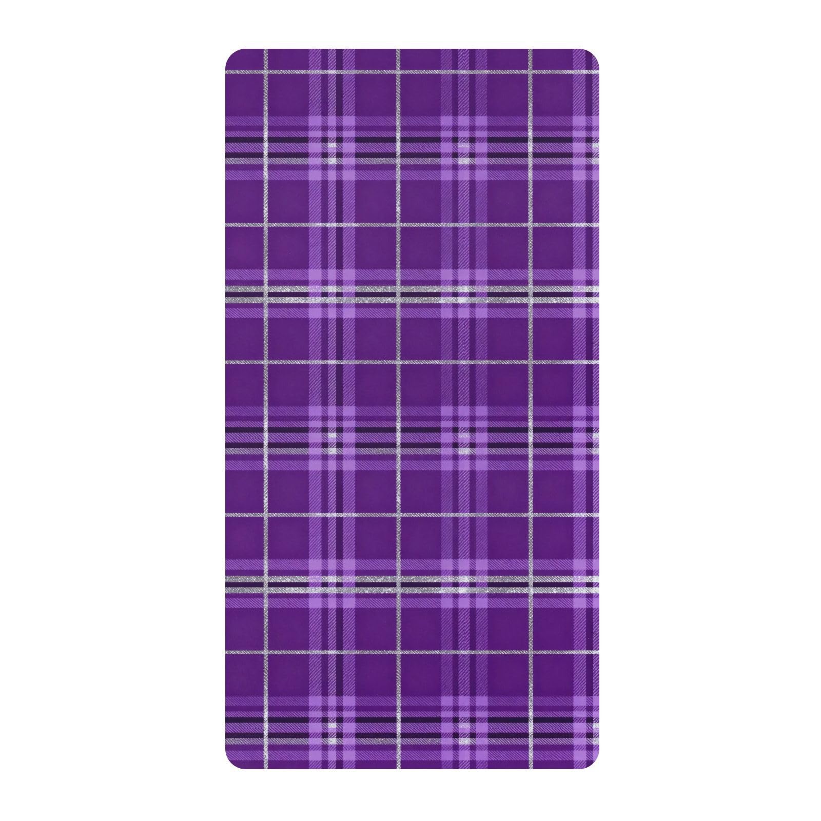 Sábanas de algodón para cuna de bebé, cómodas y transpirables, para decoración de guardería, color morado y plateado
