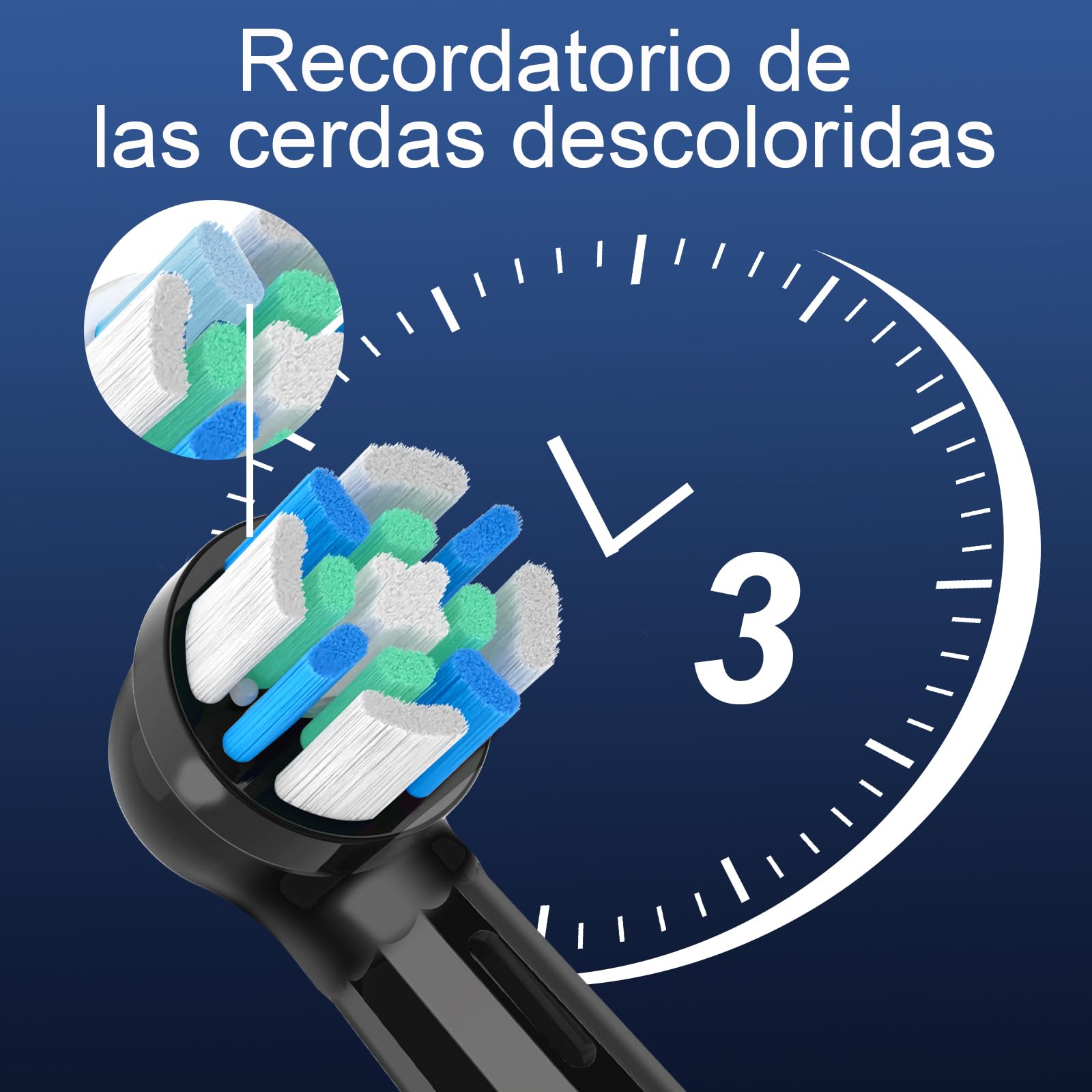 IO Recambio Cepillos Compatible con Oral B IO 2/3/4/5/6/7/8/9/10Cepillos Eléctrico, Cabezales Compatible con Oral B IO Eliminar la Placa Dental (8 Negro)