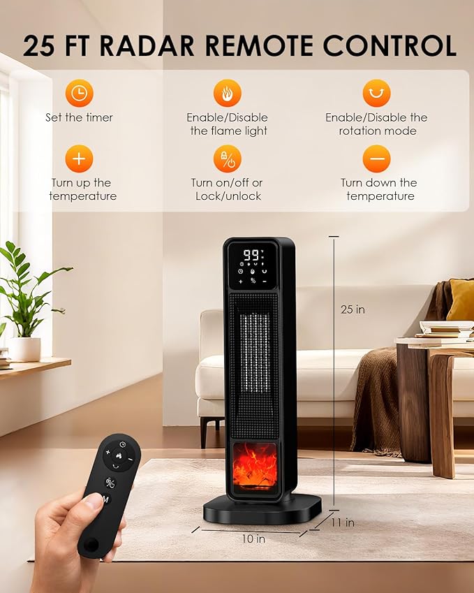 Calefactor Eléctrico Portátil Cerámico PTC 1500W 110V miniatura 5