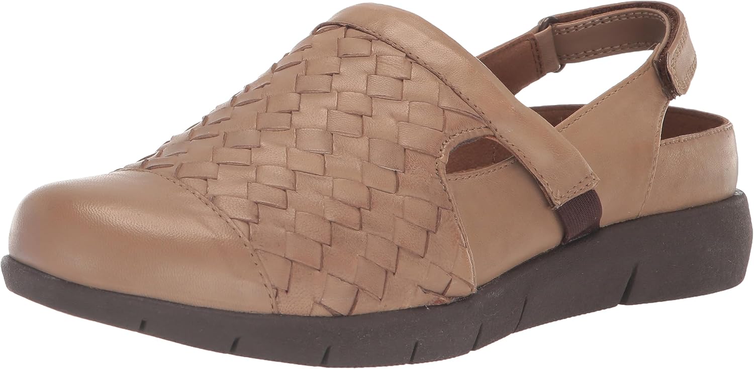 SoftWalk Women's Salina Woven II Mule, Cement, 9 Wide