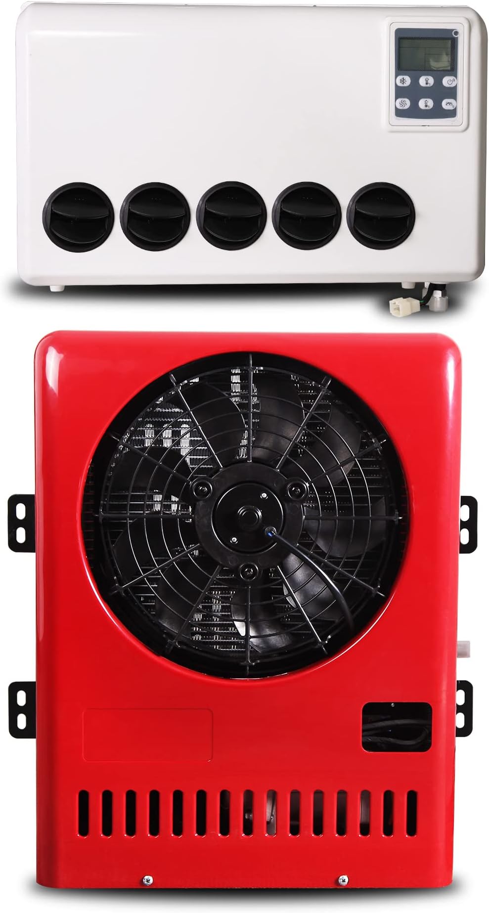 12 Volt Air Conditioner For Vehicles, Outdoor Unit & Indoor Unit seperated, 6,800BTU, General Electric Air Conditoner, DC Air Conditioner, For Truck/RV/Trailer/Excavator/Tractor/Folklift