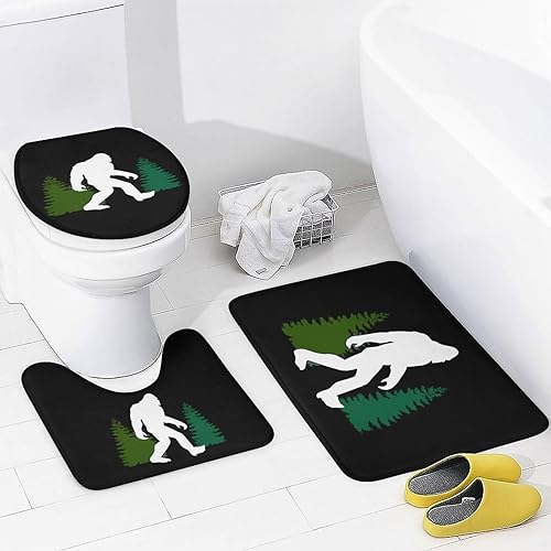 Miniatura 4 de Divertido juego de 4 cortinas de ducha con tapas, tapa de inodoro, decoración de baño