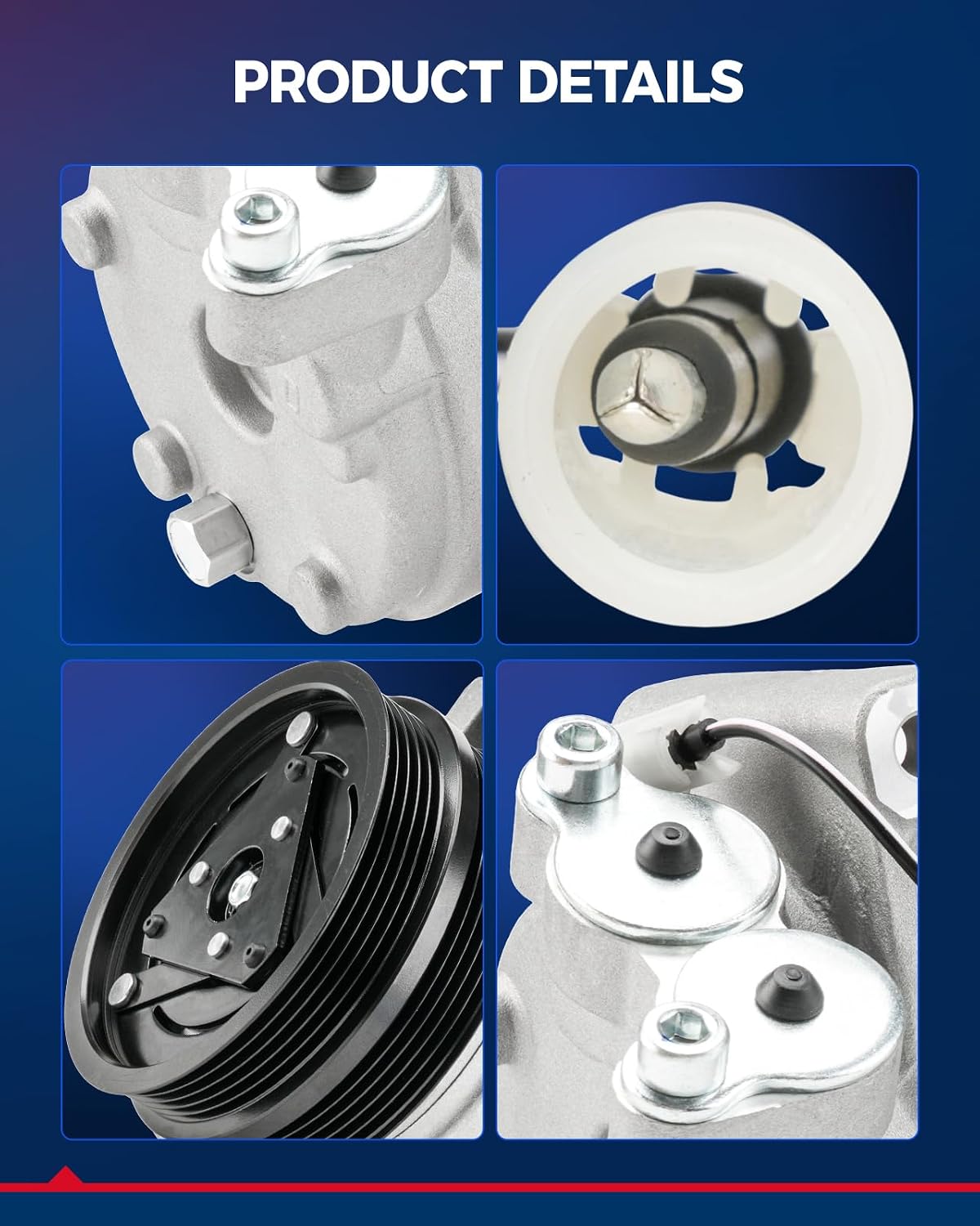 KAX AC Compressor for S40/V50 2005-2011, V70 1999-2000 2.4L, C30 2008-2013 image 3