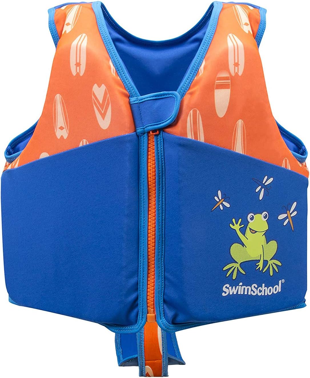 Boys Printed Swim Vest with Safety Strap, S/M