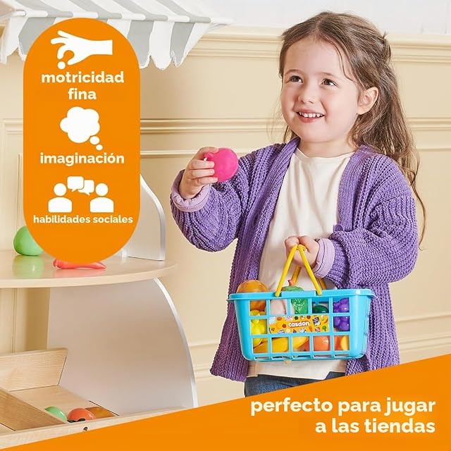 Foto 3 de 7 de Casdon Fruta y verdura. Cesta de Juguetes surtida con Frutas y Verduras para niños a Partir de 2 años Tiendas…