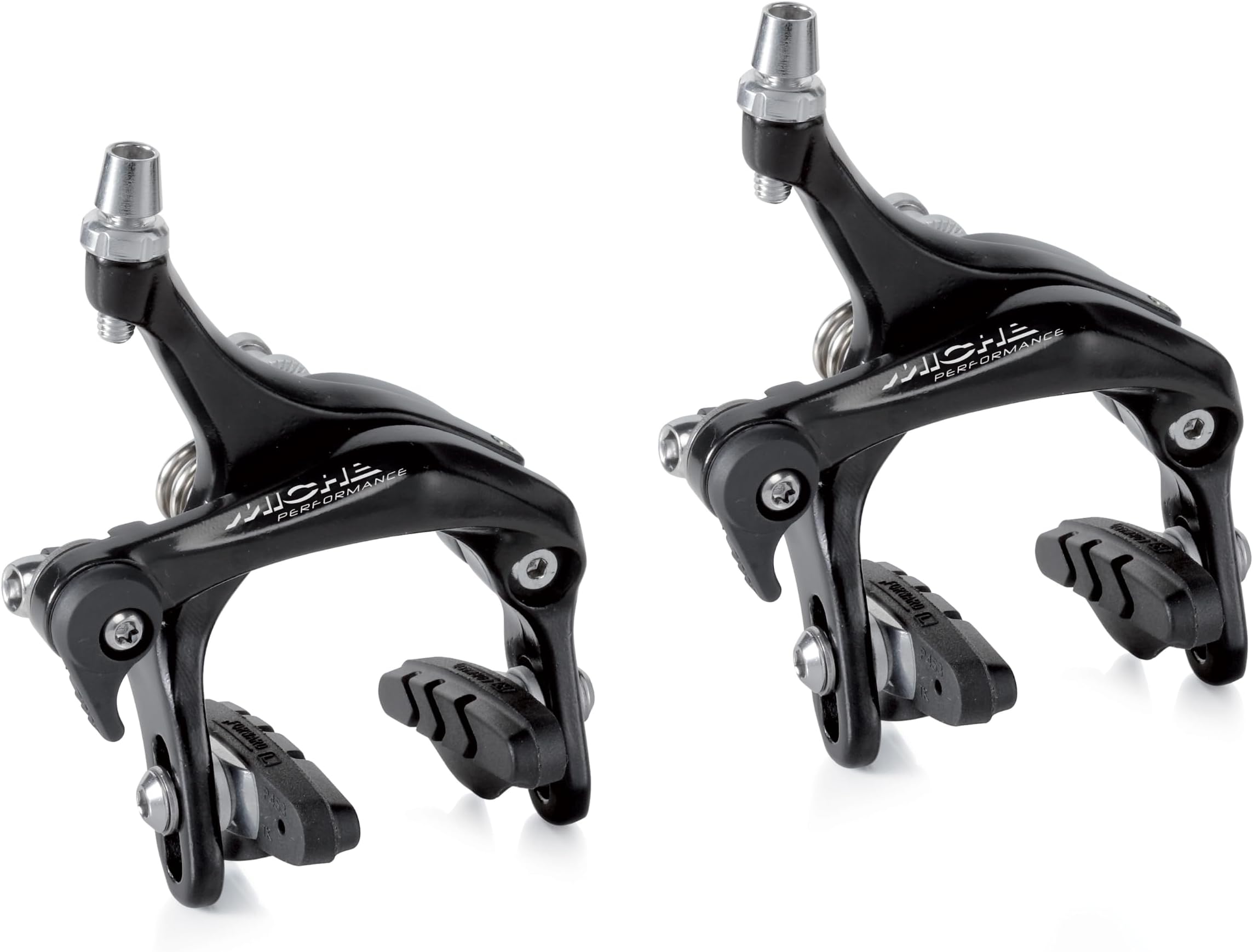 Miche Performance Road Brake Calipers - Dual Pivot โ Lightweight Forged Aluminium โ Adjustable Pads โ Italian Made โ Black or Silver
