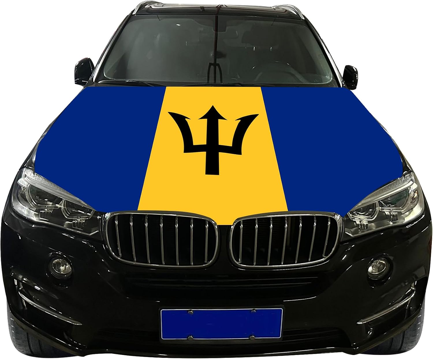 4x5 Ft Barbados Country Nation Car Hood Cover Flag Super Elastic Washable UV Resistance Engine Cover Decoration Event Item, Fai-020