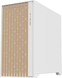 Itek Boîtier Woody - ATX, 3 x 14 cm, Ventilateur Blanc, 2 x USB3, Type-C, façade en Bois, Panneau latéral en Verre tempéré, édition Blanche - 3