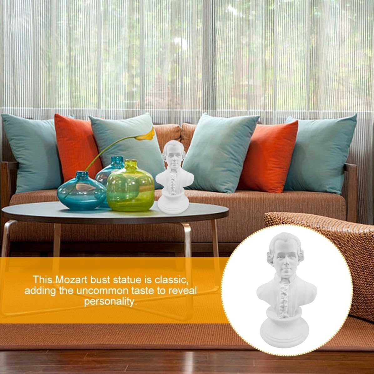 Alipis Classic Bust Statue Resin Figure Sculpture for Home Decor
