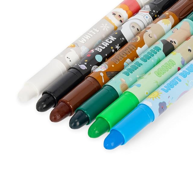 Foto 5 de 8 de Legami - Lote de 12 crayones de cera Teddy Friends, con sistema de rosca, trazo suave y colores intensos…