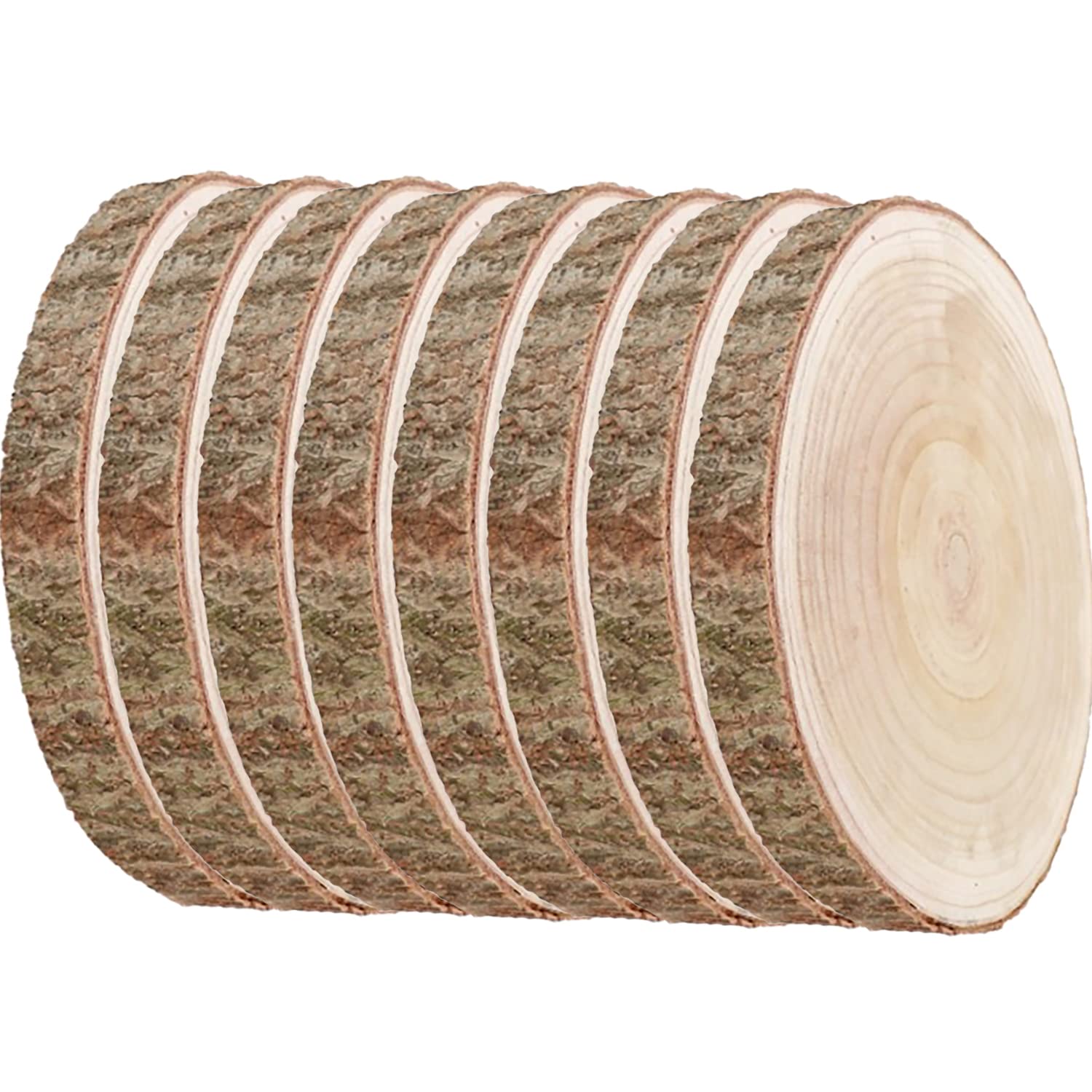 Naturbelassene Holzscheibe Baumscheibe DIY Deko Basteln Hochzeit Ø 12-38 cm Holz Weihnachten (38 cm - 8 Stück)