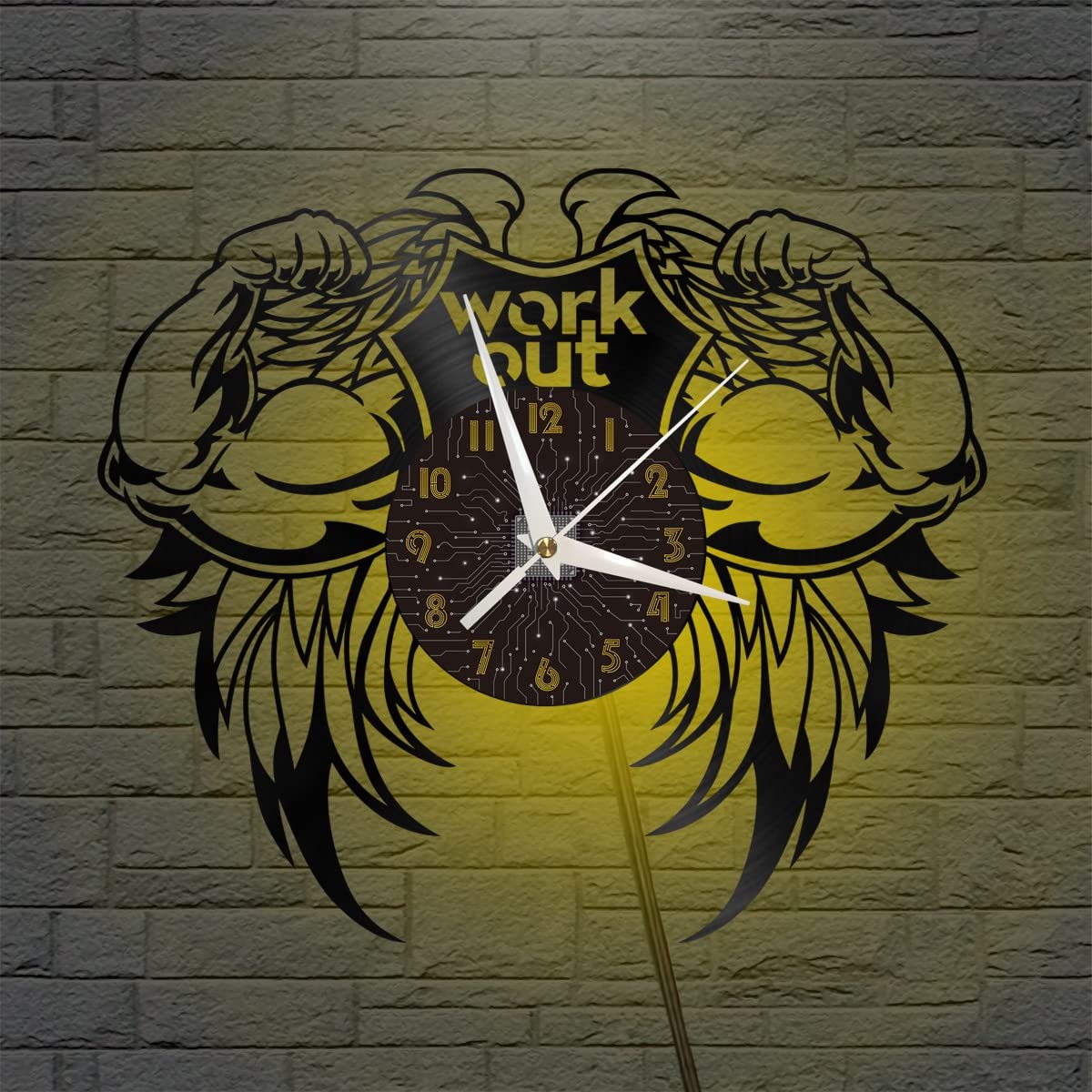 Horloge murale en vinyle silencieuse et sans tic-tac à LED pour une ambiance zen