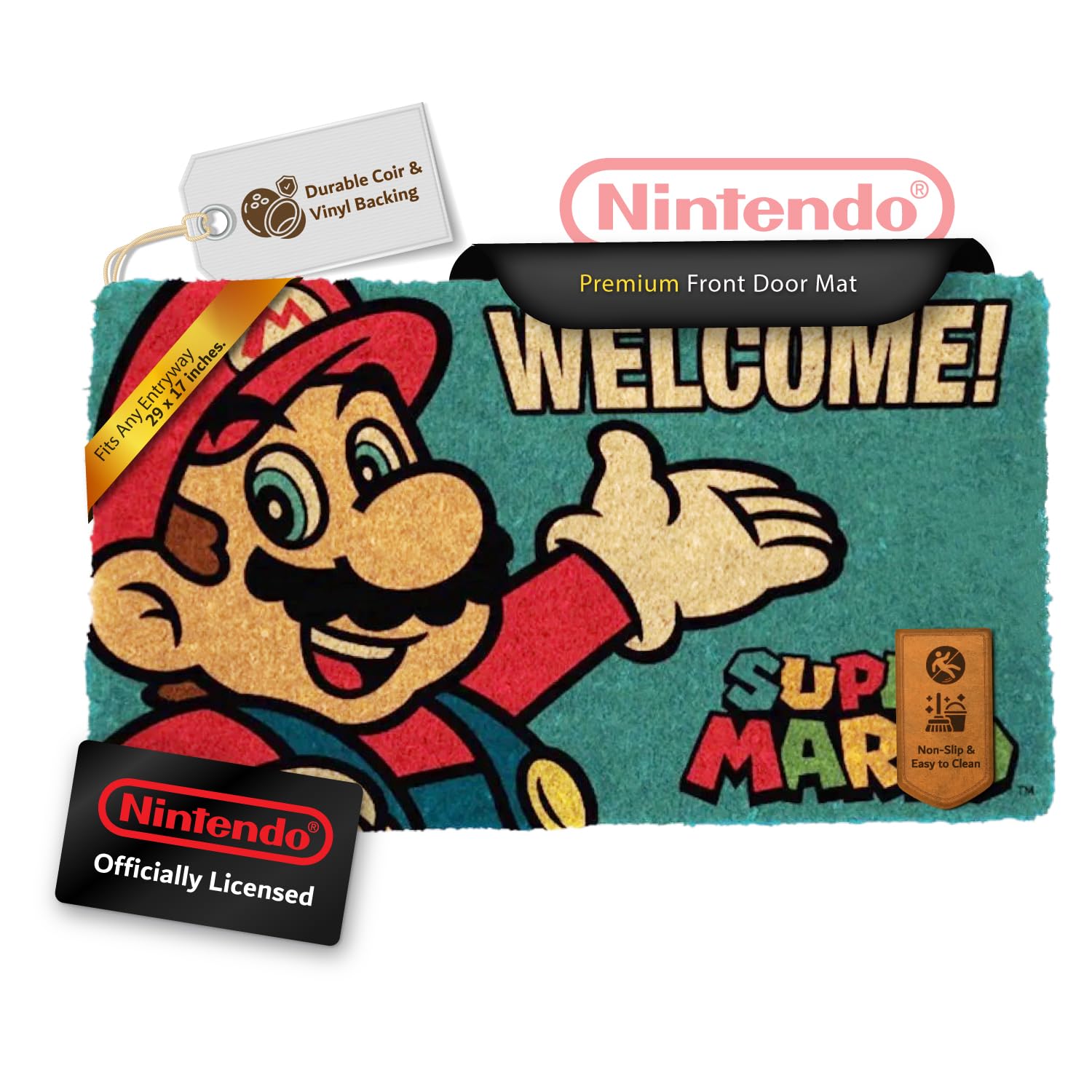Amazon.com: Pyramid America Super Mario Doormat -Welcome Mario