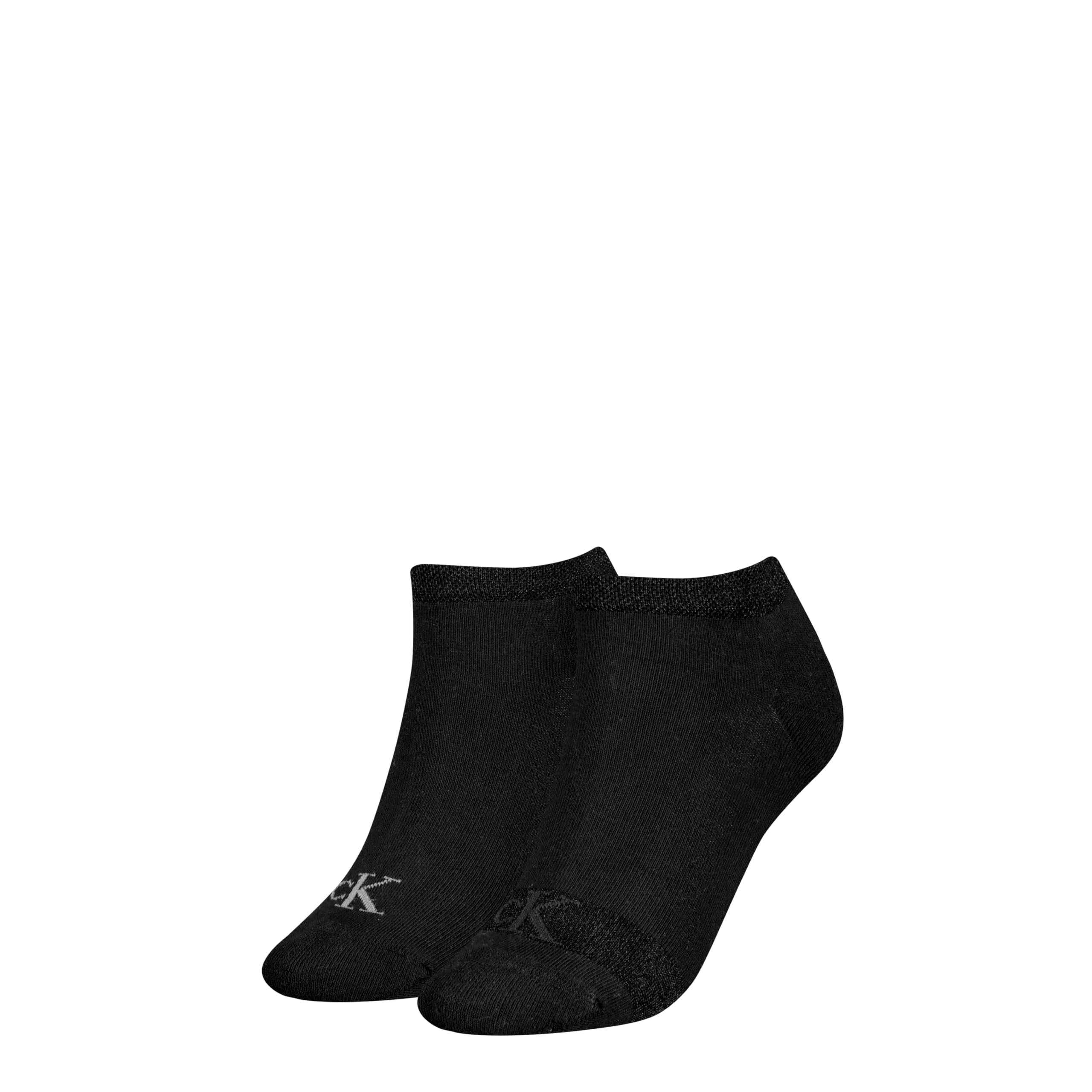 Calvin Klein Damen Schwarz Glossy Sock (2Er Pack)