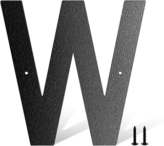 4 Inch Metal House Numbers,Metal Letters,House Address Numbers for Outside,Black Modern Home Address Door Numbers for House Apartment,Rust-Resistant&Long-Lasting (W)