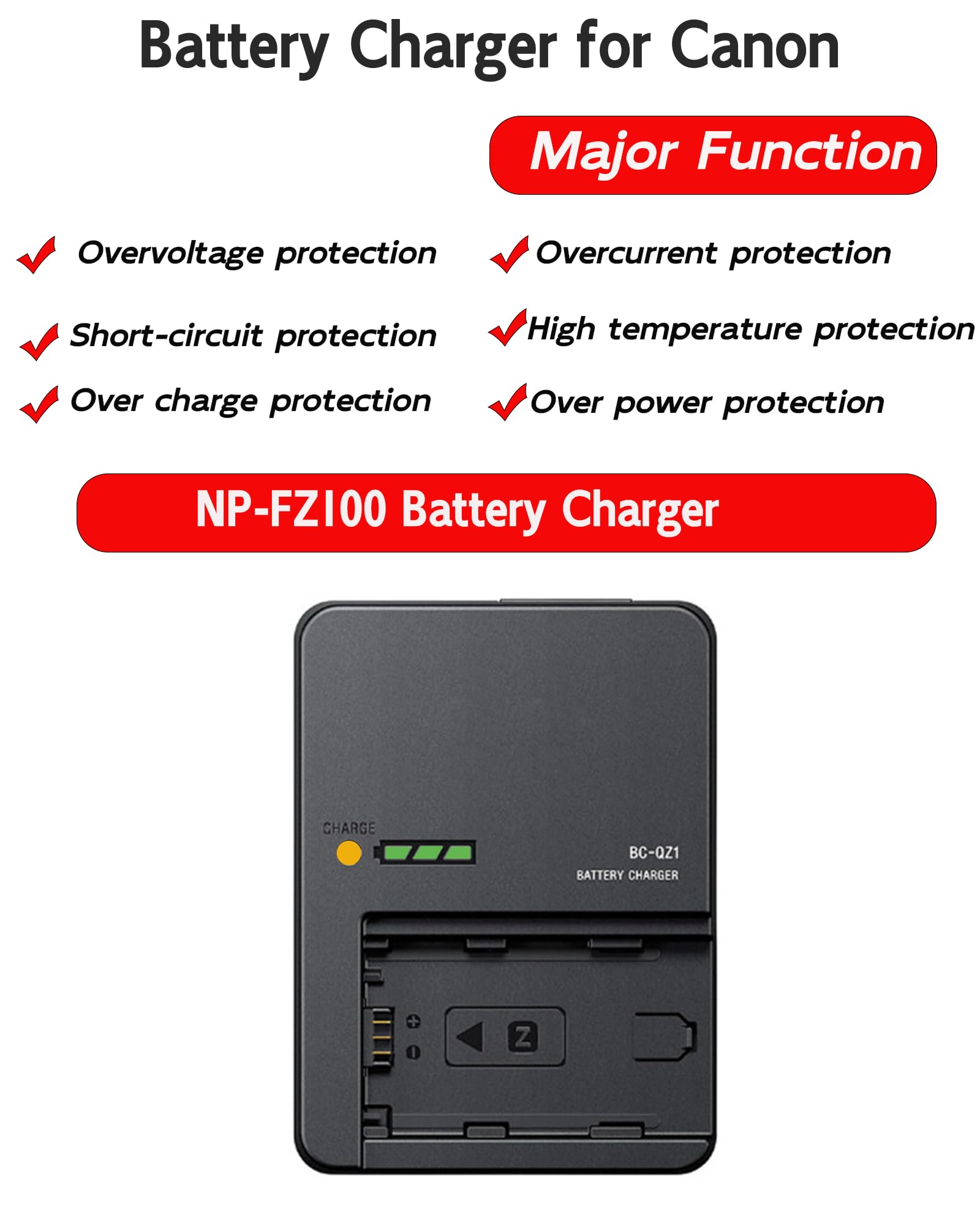 Amazon.com : FCD TRUST BC-QZ1 Battery Charger Compatible with Sony