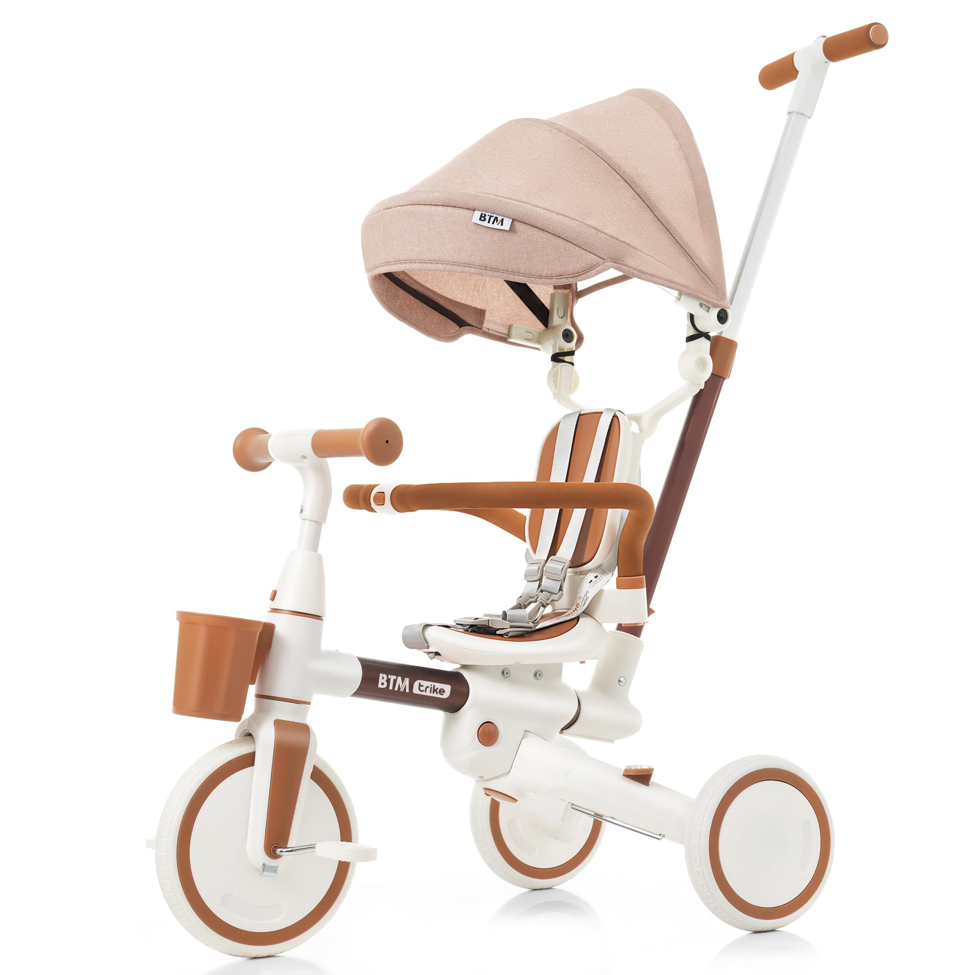 Amazon.co.jp: BTM 子供用三輪車 押し棒付 7in1 多機能 座面回転