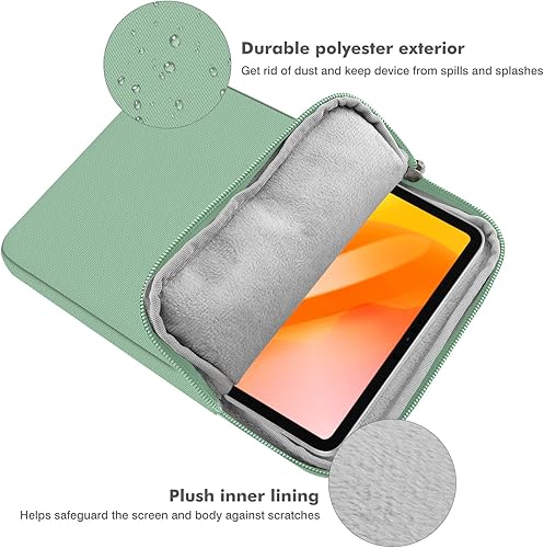 Vista 168 de MoKo Funda para tablet de 12.9 pulgadas para iPad Pro M4 y Air M2 2024, iPad Pro 12.9 M2 y M1, Galaxy Tab S8+/S9+ 12.4, bolsa de poliéster claro