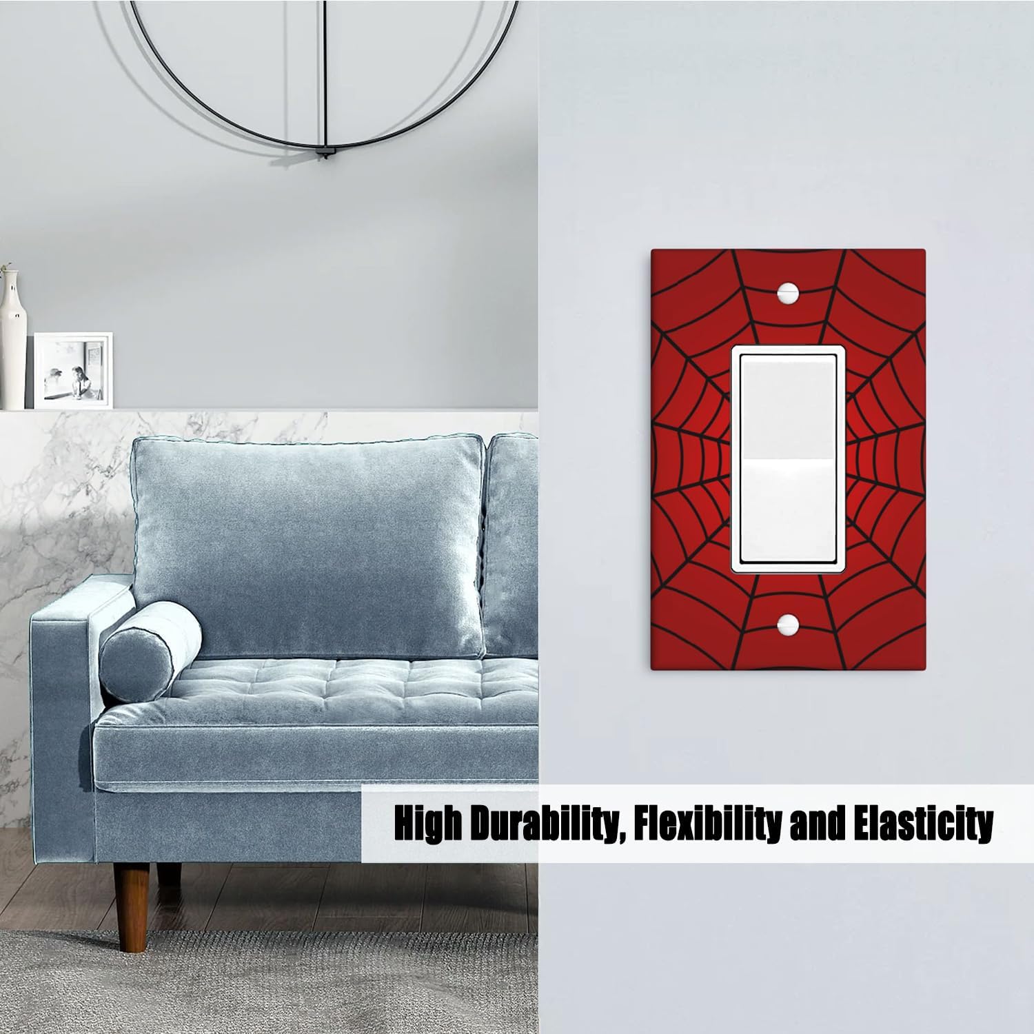 1 Gang Decorator/Rocker Wall Plate,Red Single GFCI Decora Rocker Switch Plate Covers Standard Size, Decorative Light Switch Covers Electrical Faceplate for Bathroom Home Decor