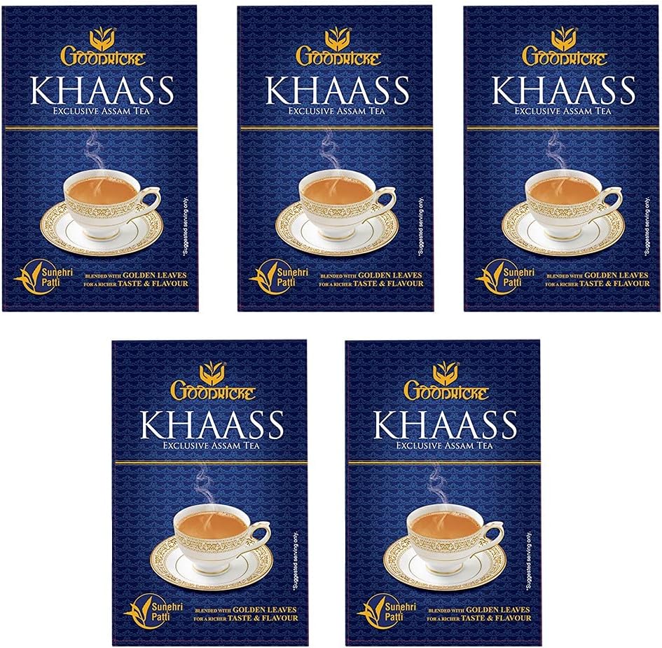GOODRICKE Khaass Assam Tea - 250 gm, (Pack Of 5) | 100% Natural Loose Leaves | Milk Tea with Richer Taste & Flavour | Iresistible Aroma | Sweet Lasting Aftertaste