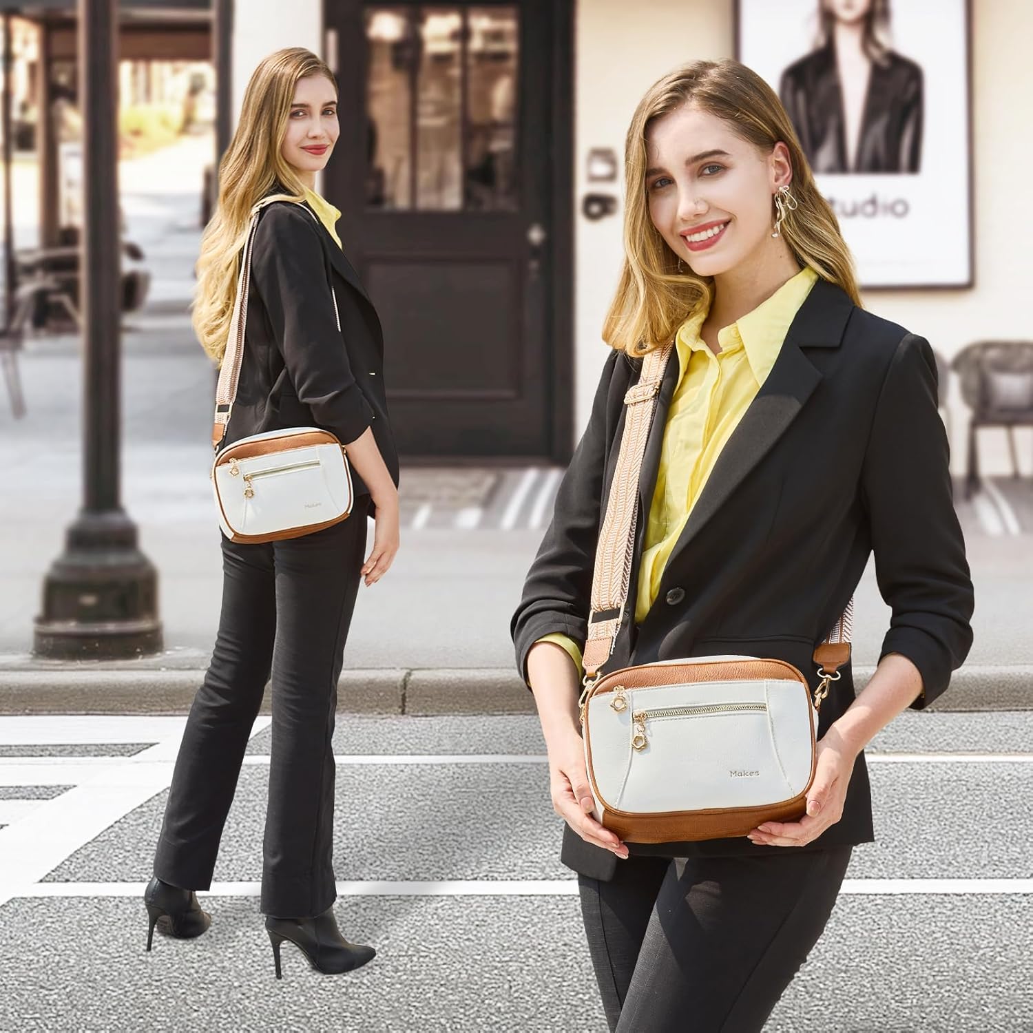 Crossbody Purse for Women Small Crossbody Bags Trendy Vegan Leather with Adjustable Shoulder Straps Gift for Mother Wife Mom - Image 3