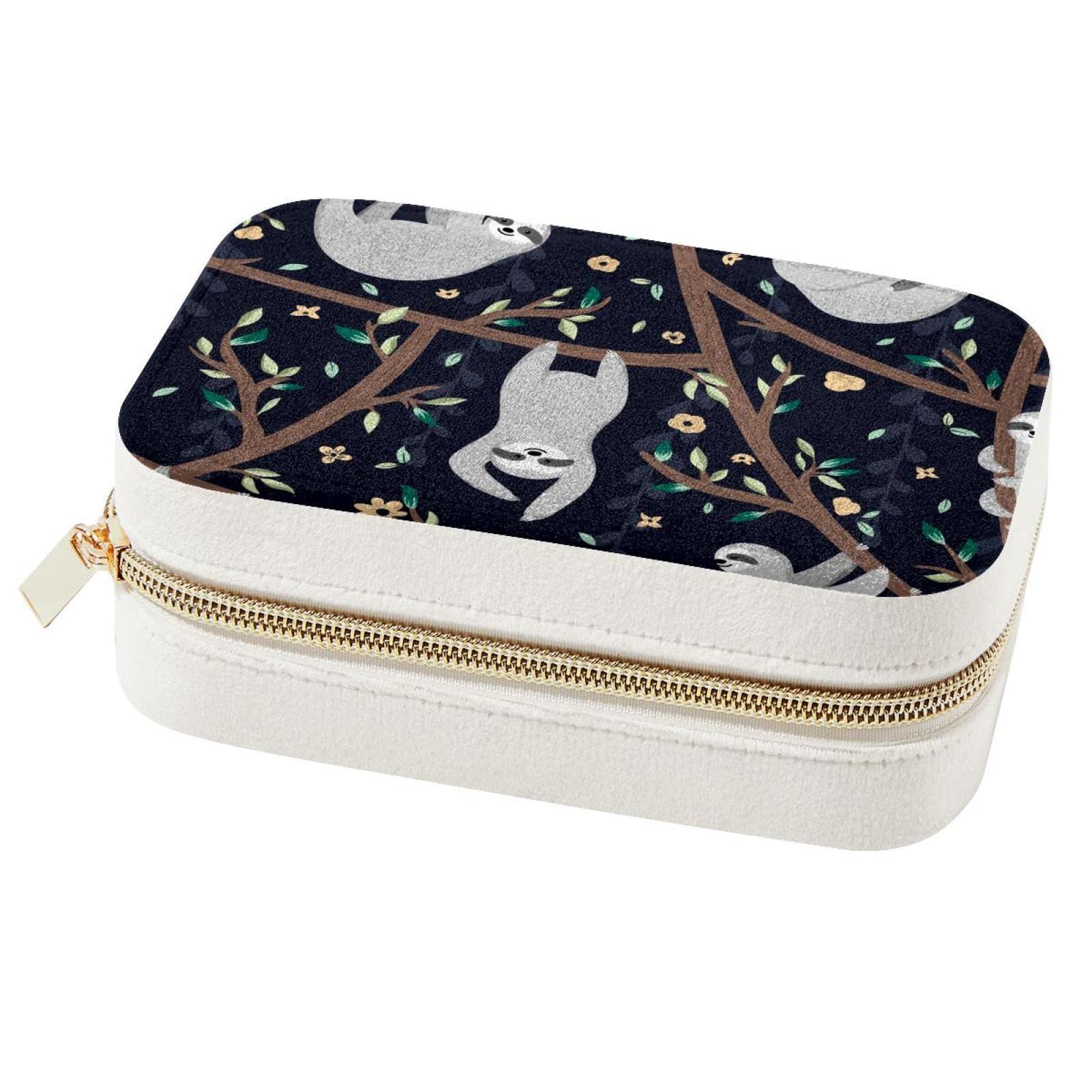 Boîte à bijoux portable cadeau demoiselle d'honneur motif floral