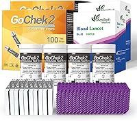 MicroTech Blood Glucose Test Strips & Lancets for GoCheck2 - 200 Count, 180-Day Validity, Oxygen Immune, Family Accurate Testing