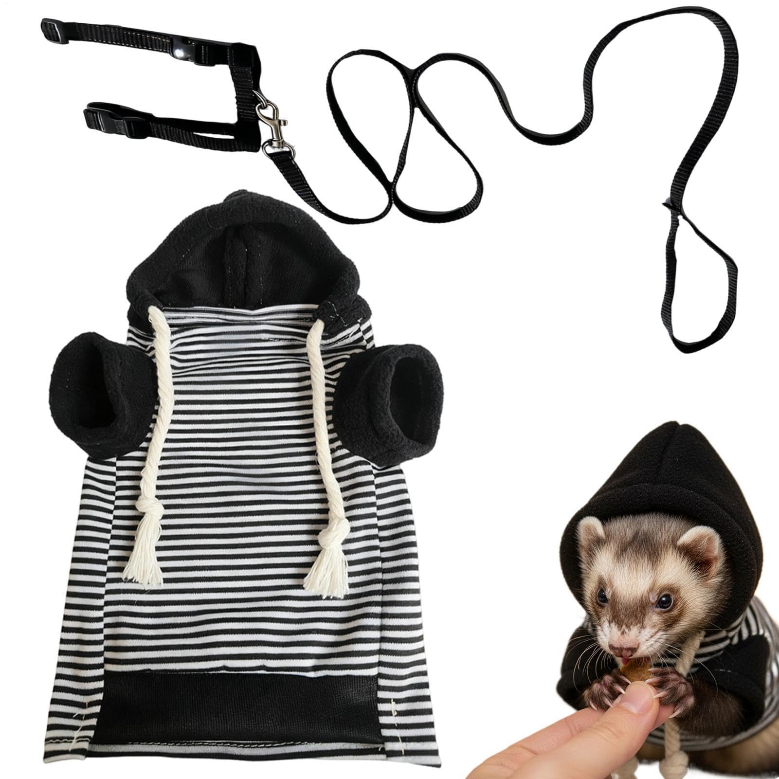 Vestiti per Furetti Comoda Morbida Per Criceti Con Pettorina | Maglione Per Criceti Conigli Furetti Adatto a Scoiattoli Cincillà Chihuahua Gatti Animali Domestici