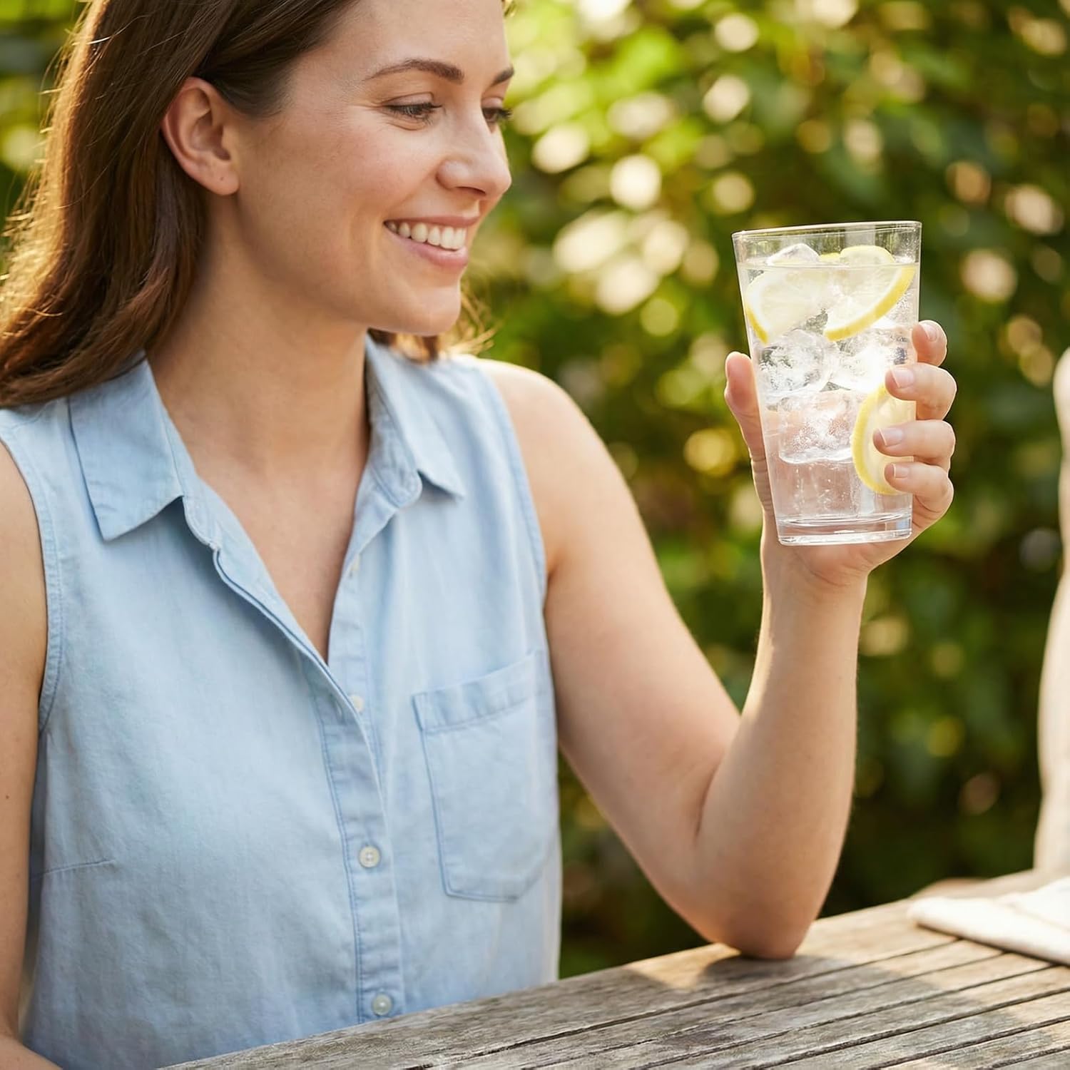 Clear Plastic Drinking Glasses - BPA Free Cups 18 oz - Dishwasher Safe Classic Tumblers set of 6 - Acrylic Highball Tall Glasses for Kitchen Dining Outdoor (That Look Like Glass) - Image 9