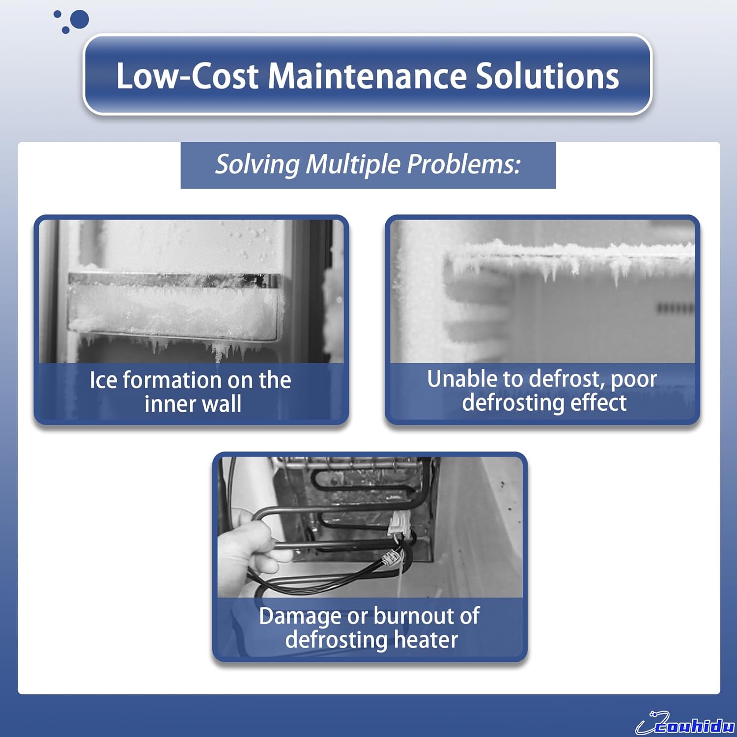 Upgraded 61006199 Refrigerator Defrost Heater with Thermostat, Compatible with Whirlpool Maytag Refrigerators, Replace WP61006199 AP6010105 61003949 61004310 61006125