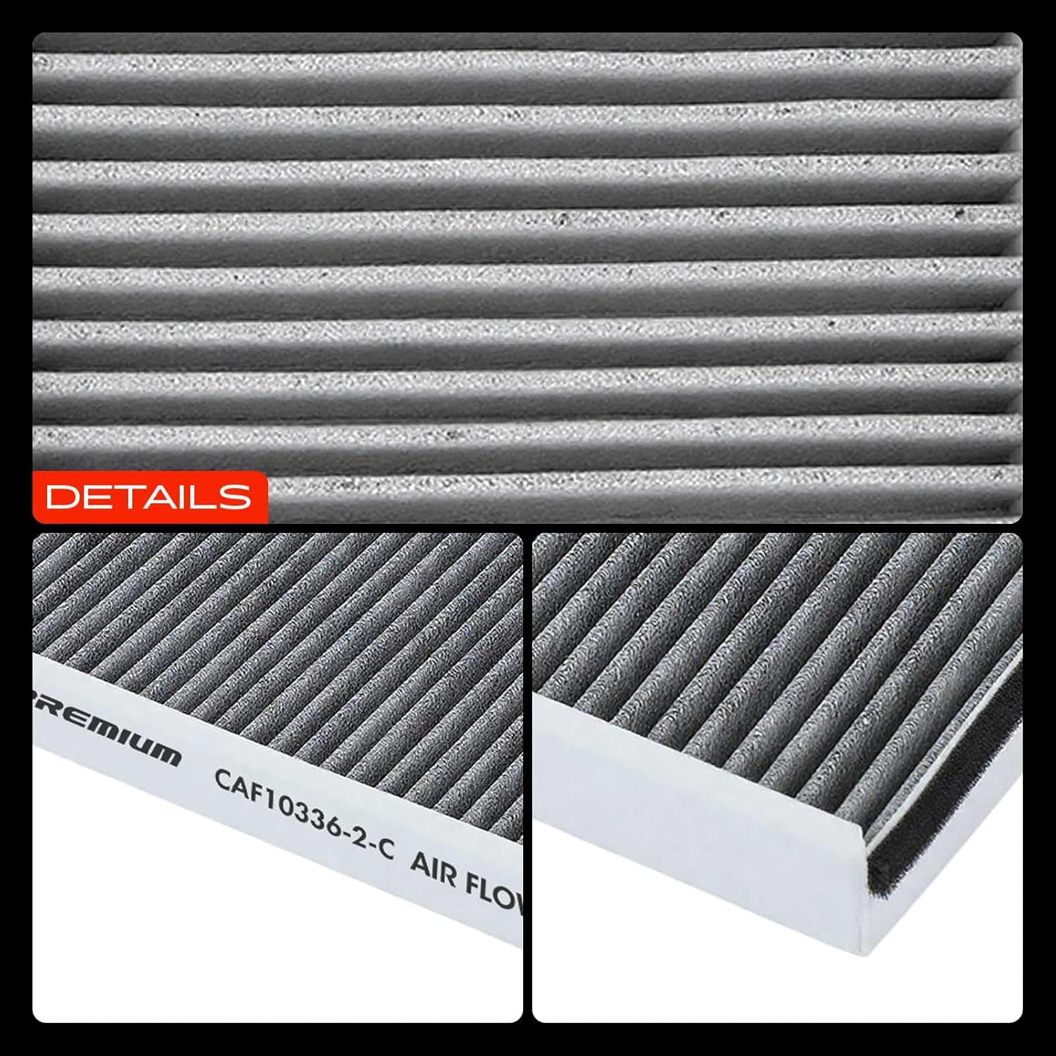 A-Premium 2-PC Cabin Air Filter with Activated Carbon Compatible with Dodge Sprinter 2500, Sprinter 3500, 2003-2006 & Freightliner Sprinter 2500, Sprinter 3500, 2002-2006, 2.7L, Located Under Hood